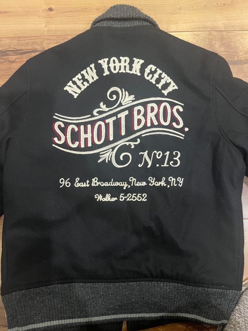 美品！ショット SCHOOT BROS スタジャン ブルゾン ブラック Mサイズ