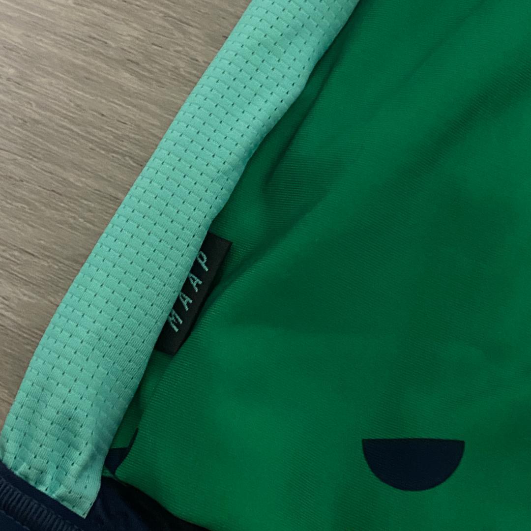 【美品】 ウィメンズ ジャージ XS ネイビー×グリーン系