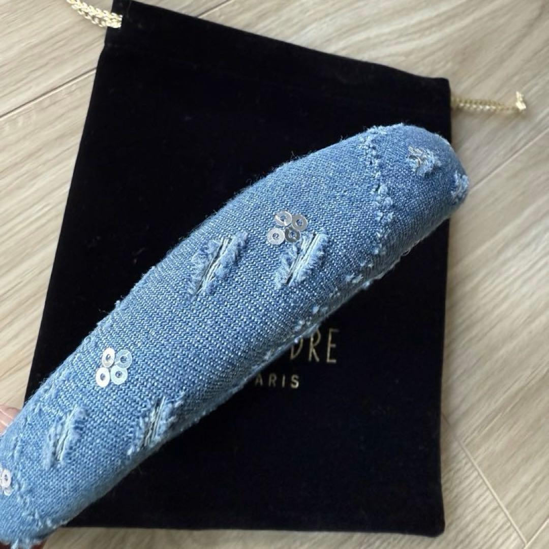 極美品ALEXANDRE DE PARIS ベルベット ヘアバンド グレー