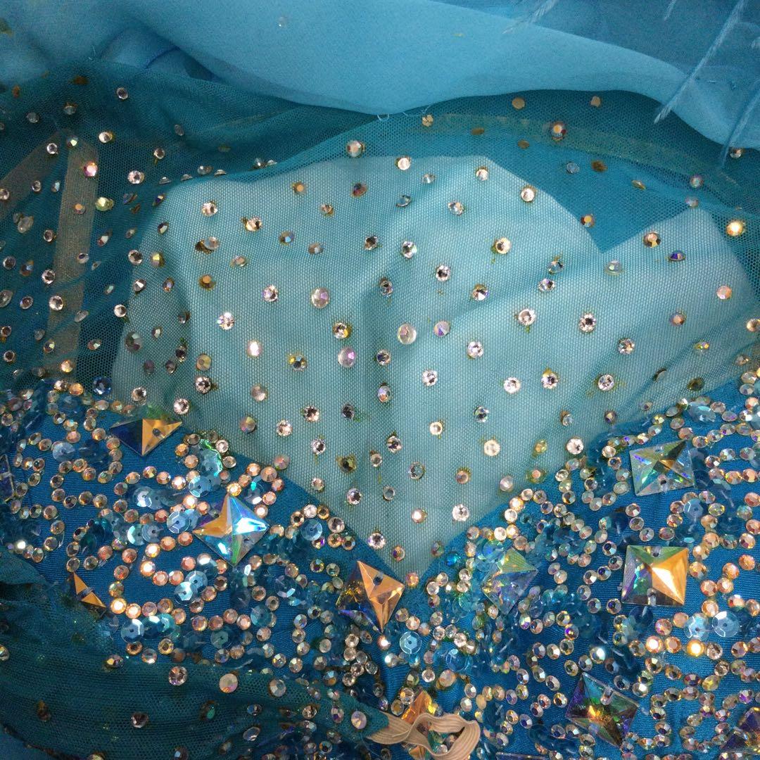 社交ダンス ワンピースドレス 7〜9号位 フェザー