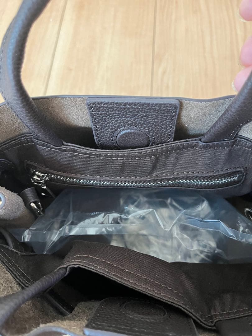 mal.レレレ　新品未使用　ダークブラウン 本革ショルダーバッグ