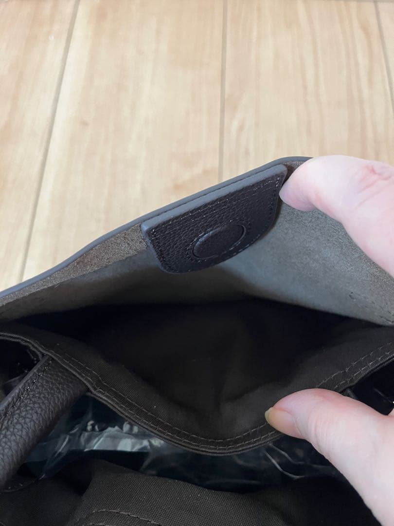 mal.レレレ　新品未使用　ダークブラウン 本革ショルダーバッグ