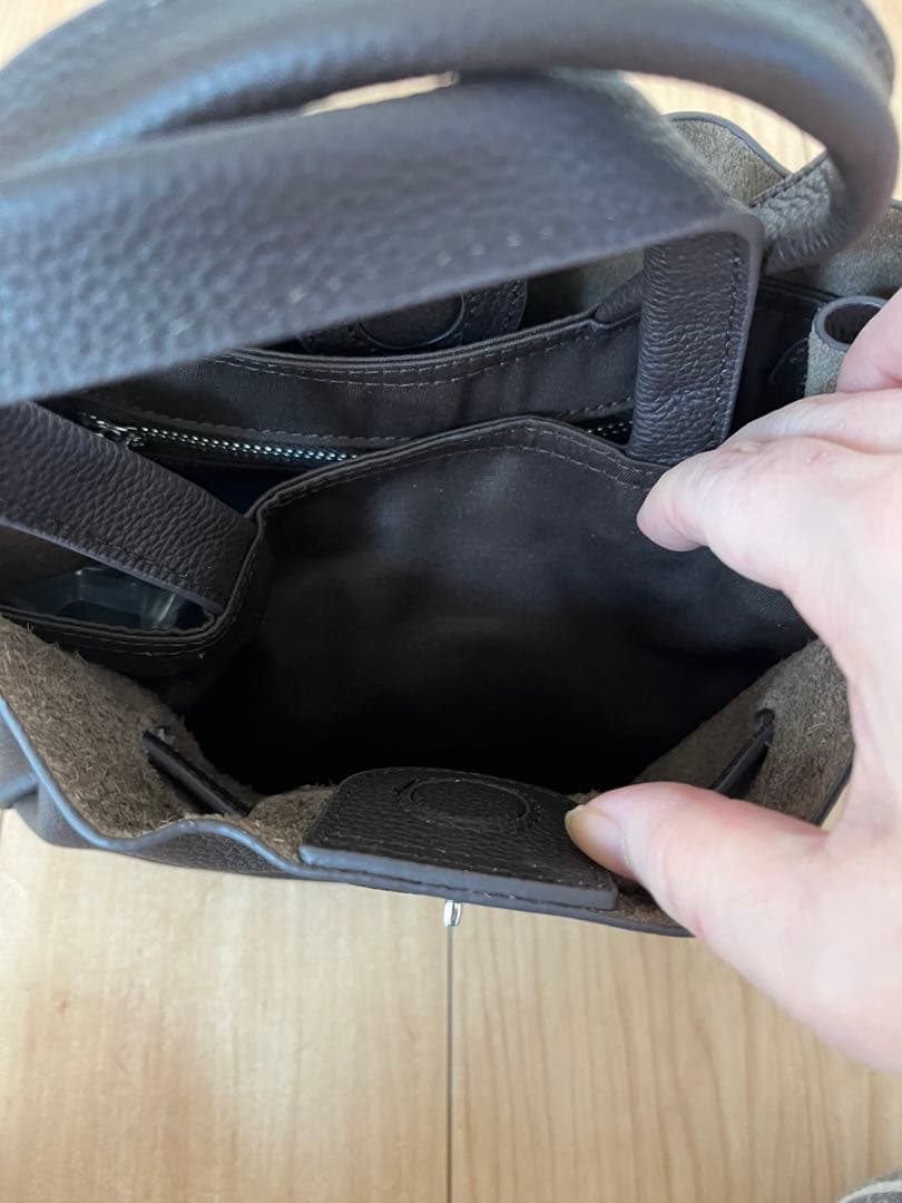 mal.レレレ　新品未使用　ダークブラウン 本革ショルダーバッグ