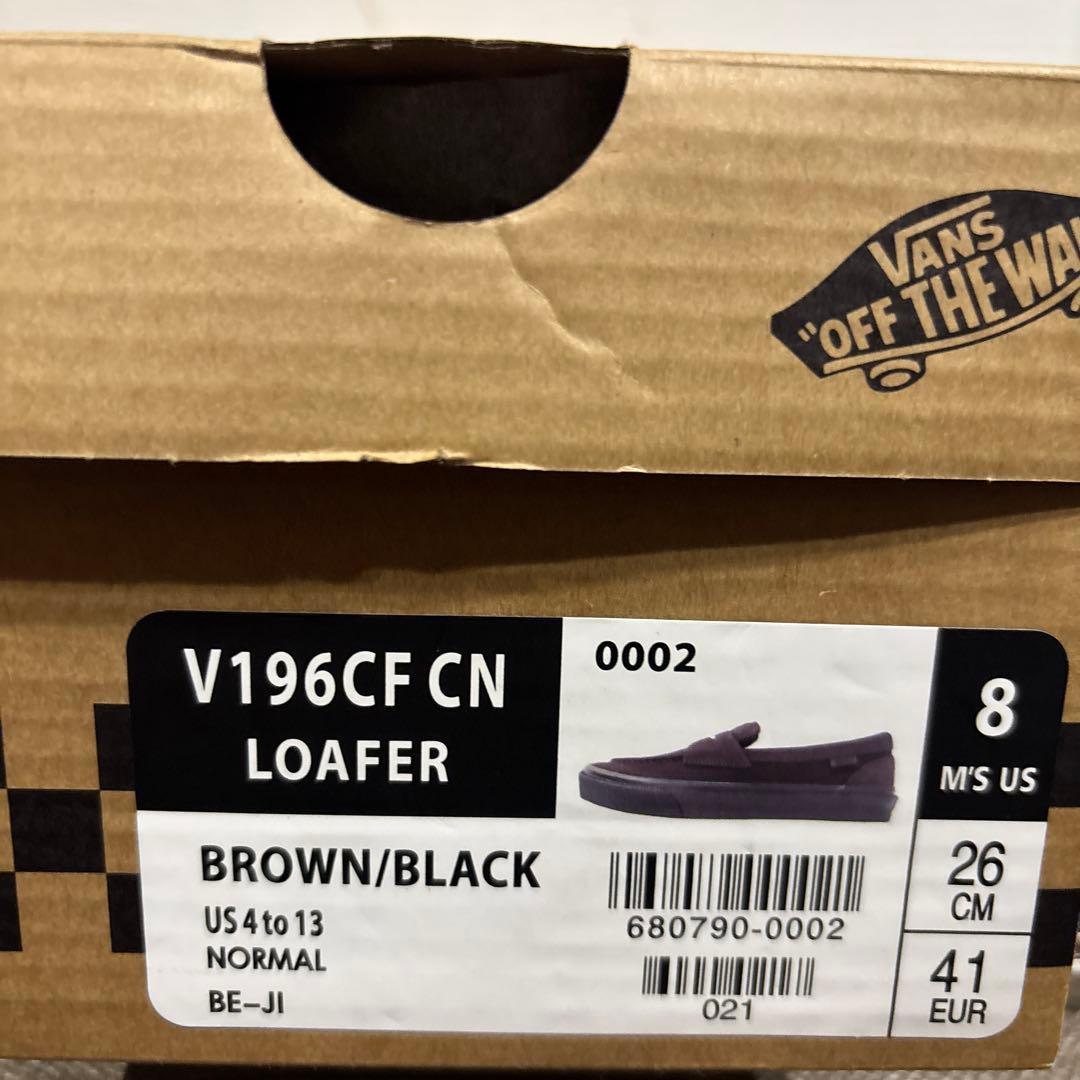 VANS バンズ ローファー V196CF CN スエード ブラウン 26.0