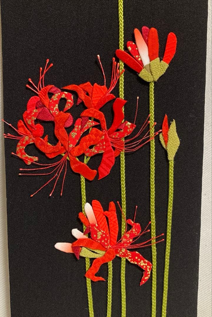 手作り押絵の壁飾り『彼岸花』(曼珠沙華)