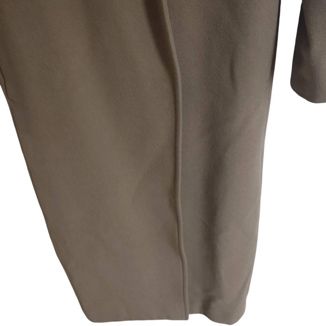 23区 フォックスファー付 ロングコート 40 アンゴラ混