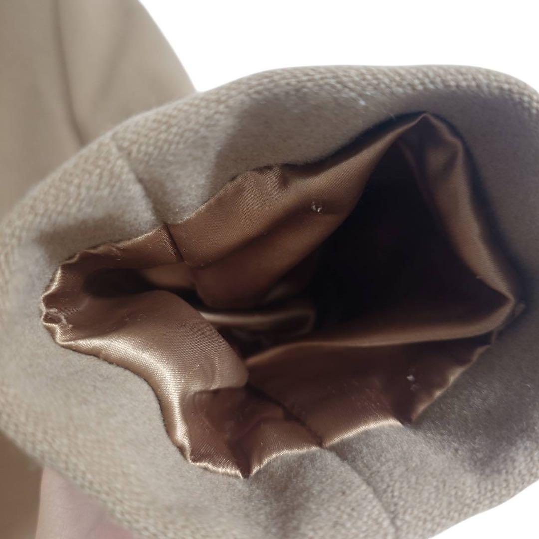 23区 フォックスファー付 ロングコート 40 アンゴラ混