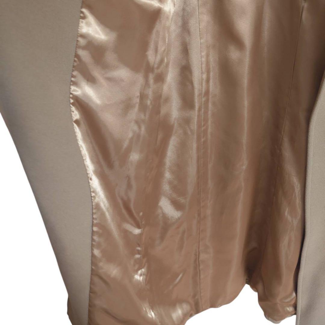 23区 フォックスファー付 ロングコート 40 アンゴラ混