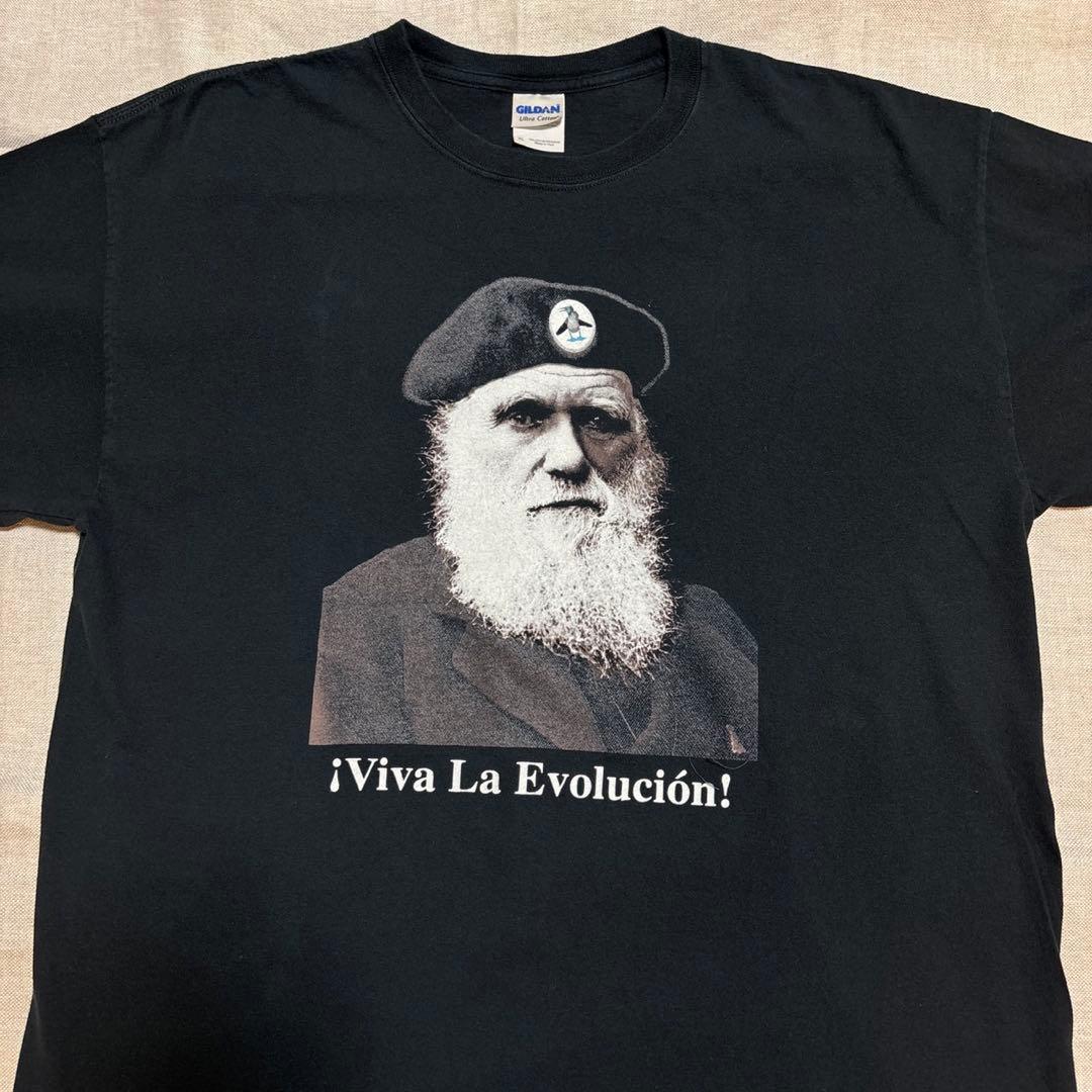 チャールズ・ダーウィン Tシャツ 黒T 古着
