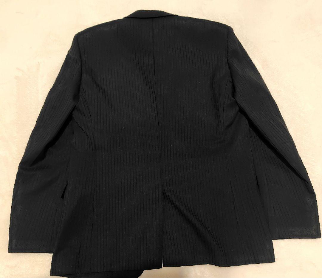 美品　ロエン　スリーピースセットアップスーツ　ドクロ　総柄　L ストライプ　黒