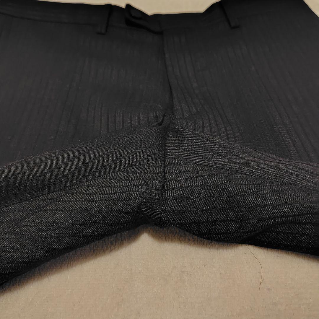 美品　ロエン　スリーピースセットアップスーツ　ドクロ　総柄　L ストライプ　黒