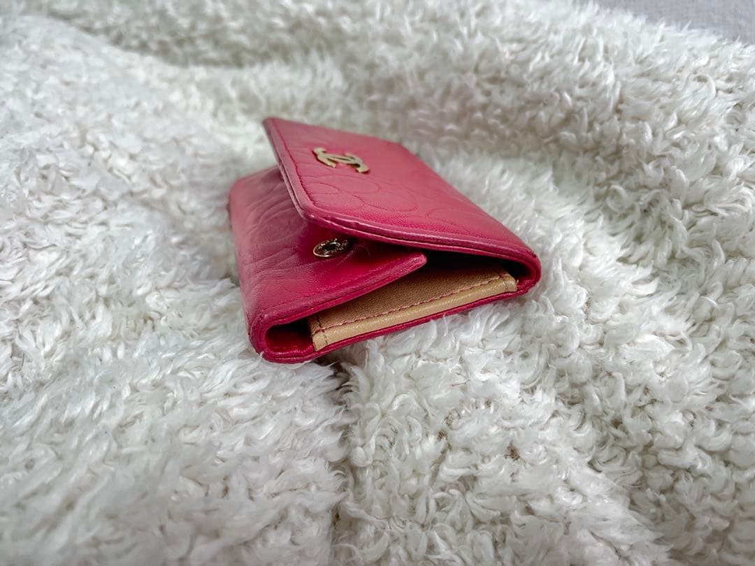 値下げ　CHANEL シャネル　カメリア　キーケース　６連フック