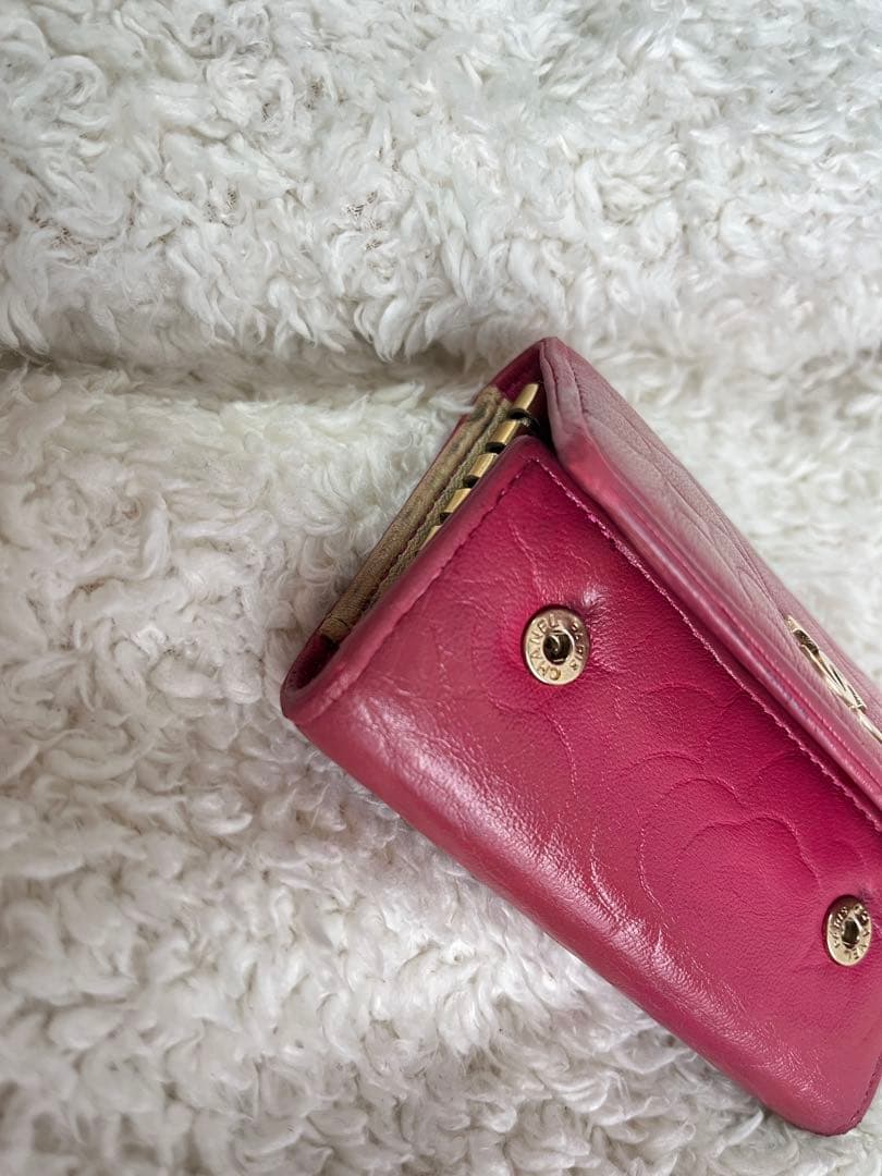 値下げ　CHANEL シャネル　カメリア　キーケース　６連フック
