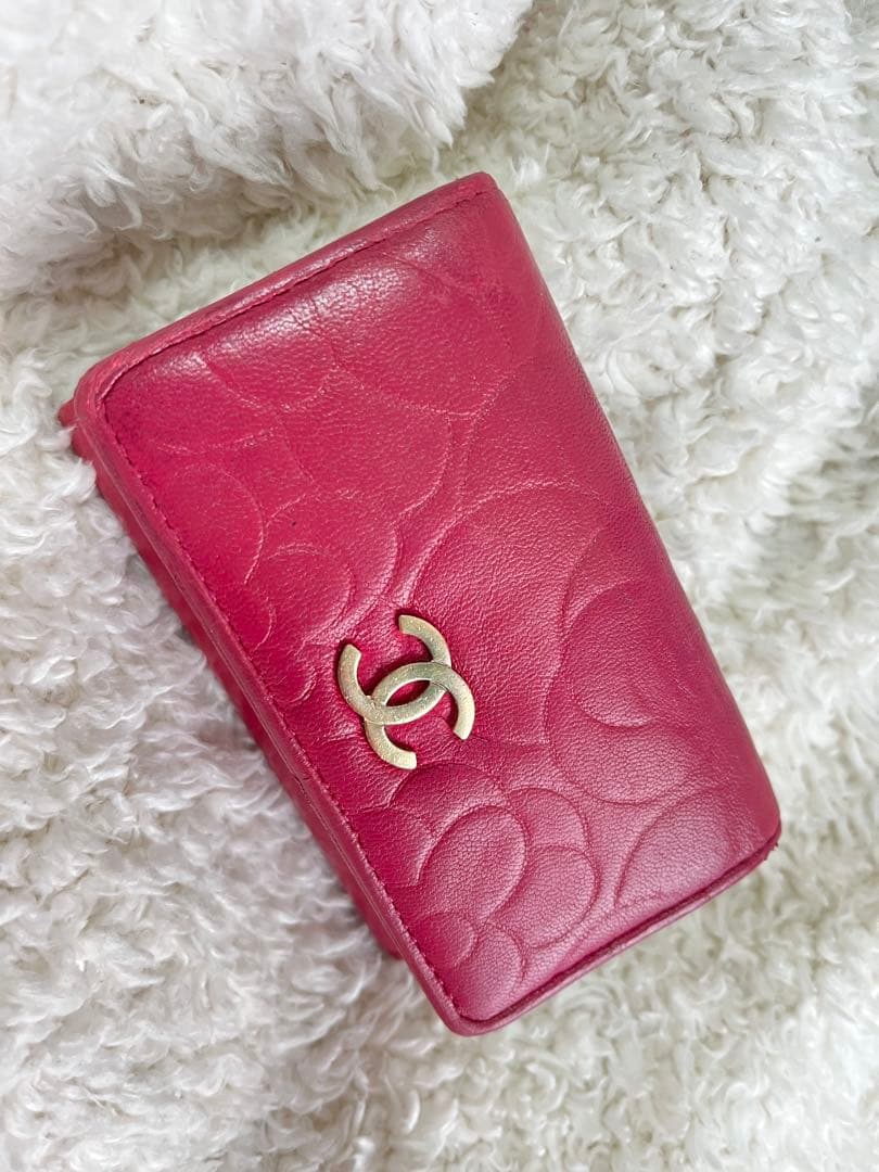 値下げ　CHANEL シャネル　カメリア　キーケース　６連フック