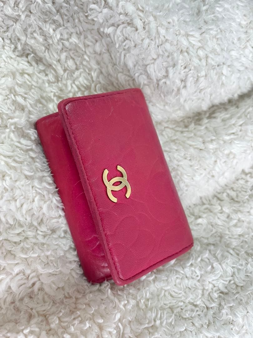 値下げ　CHANEL シャネル　カメリア　キーケース　６連フック