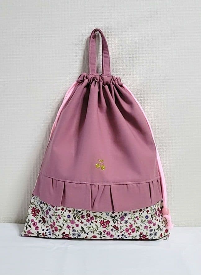 miiyaaaaan　82.入園入学セット　女の子　パープルピンク　花柄