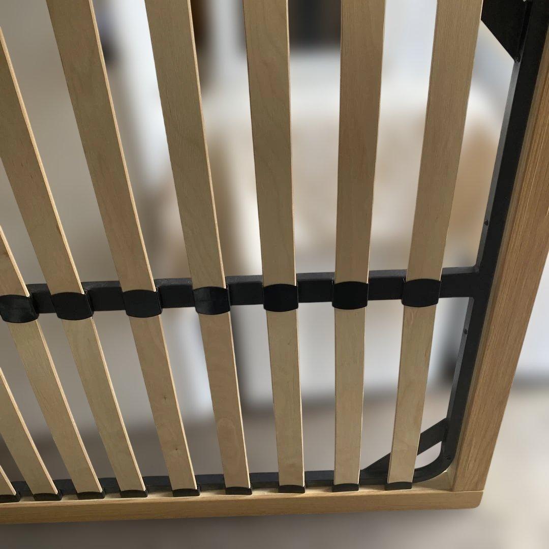 近隣地域限定送料無料❗️無印良品・木製ベッドフレーム オーク材突板　セミダブル