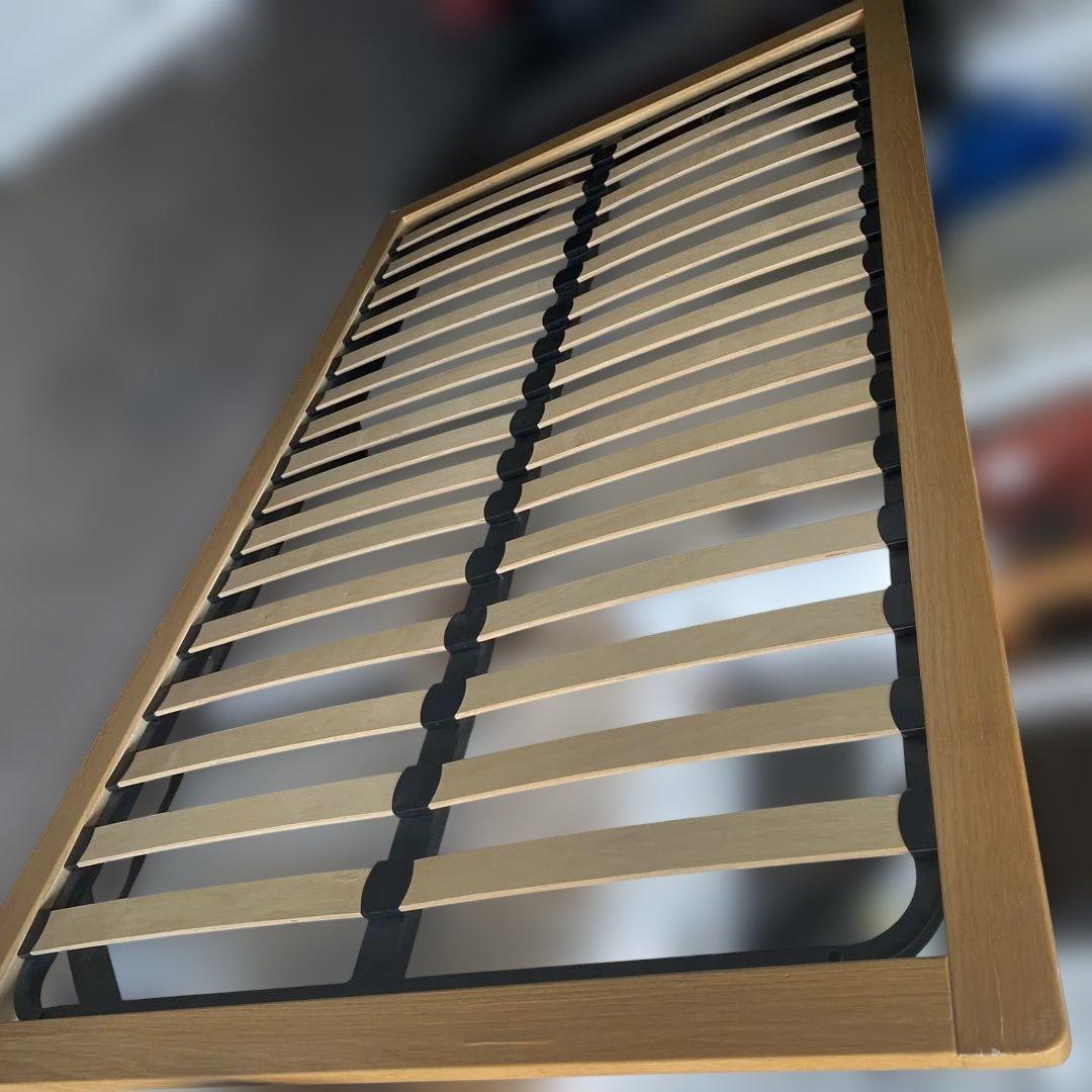 近隣地域限定送料無料❗️無印良品・木製ベッドフレーム オーク材突板　セミダブル