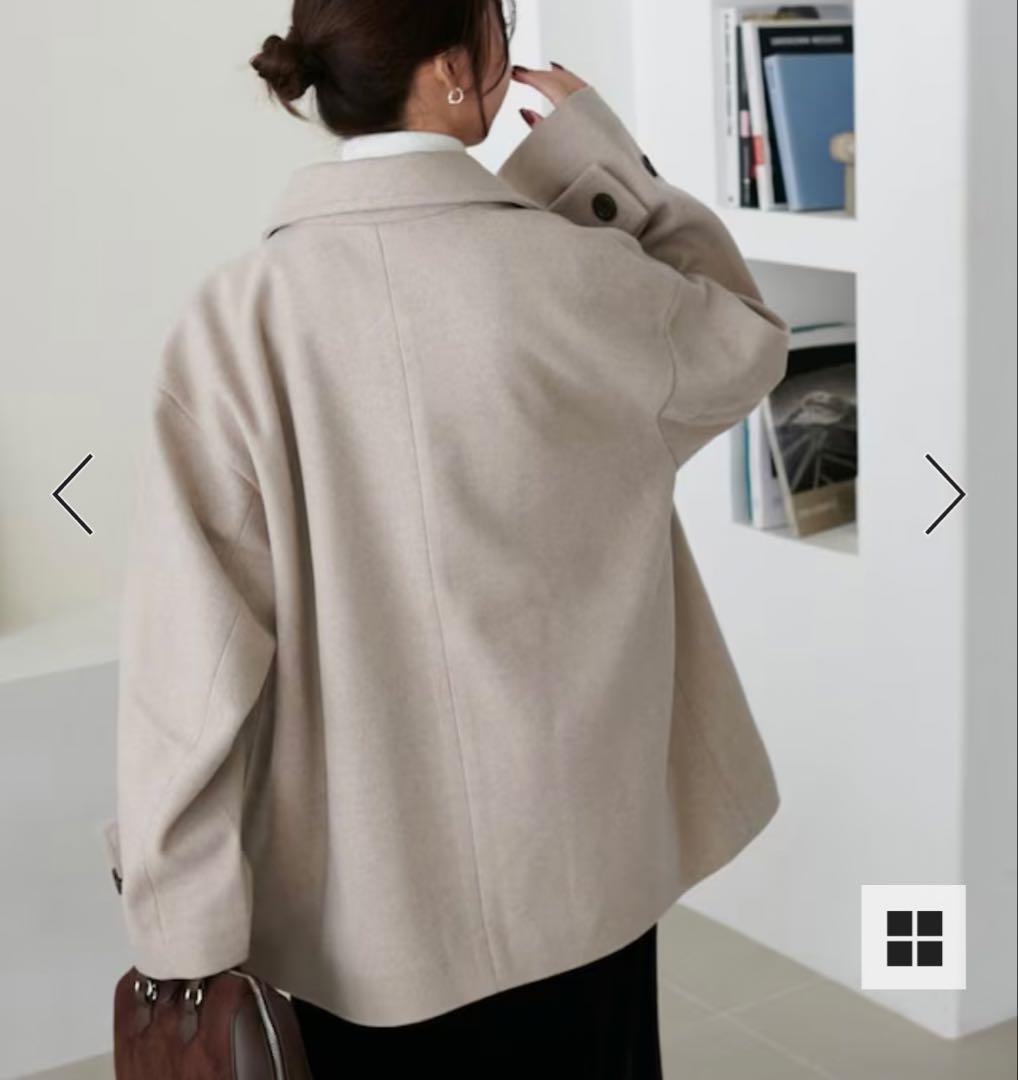 DISCOAT ⭐︎新品、タグなし⭐︎ 中空糸スタンドミドルコート　ライトベージュ