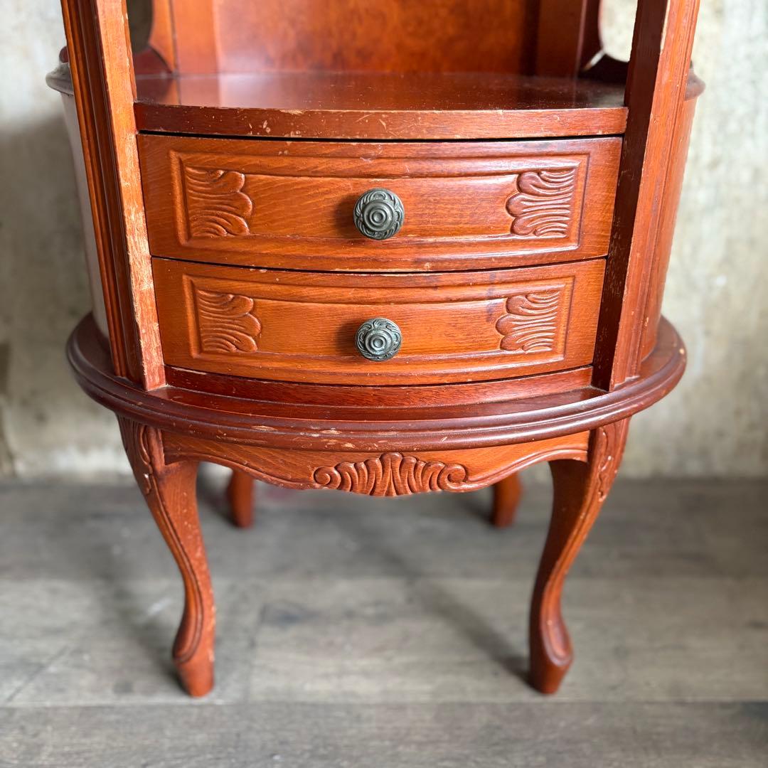 イタリア　猫脚コンソールドロワー　電話台　ヴィンテージ