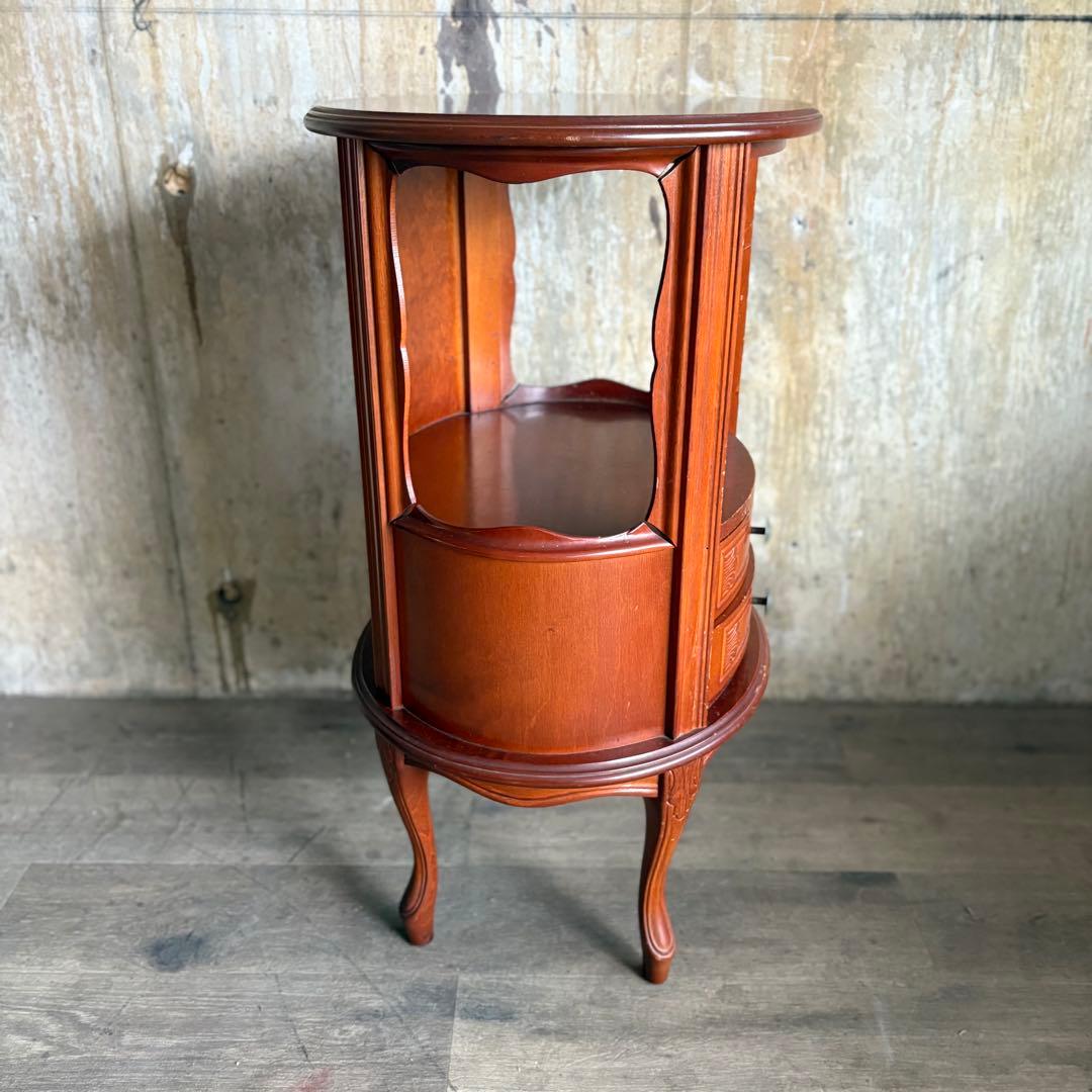 イタリア　猫脚コンソールドロワー　電話台　ヴィンテージ