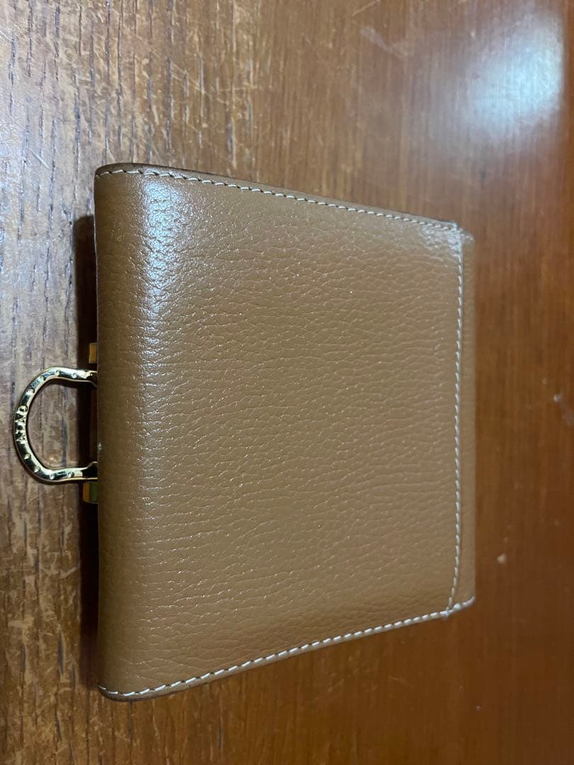 ATAO （ロトロ） ブラウンレザー 二つ折り財布 ゴールド金具