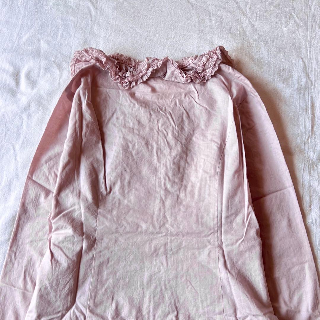 【新品】PINK HOUSE タグ付き チュニック シャツ フリル ピンク 希少