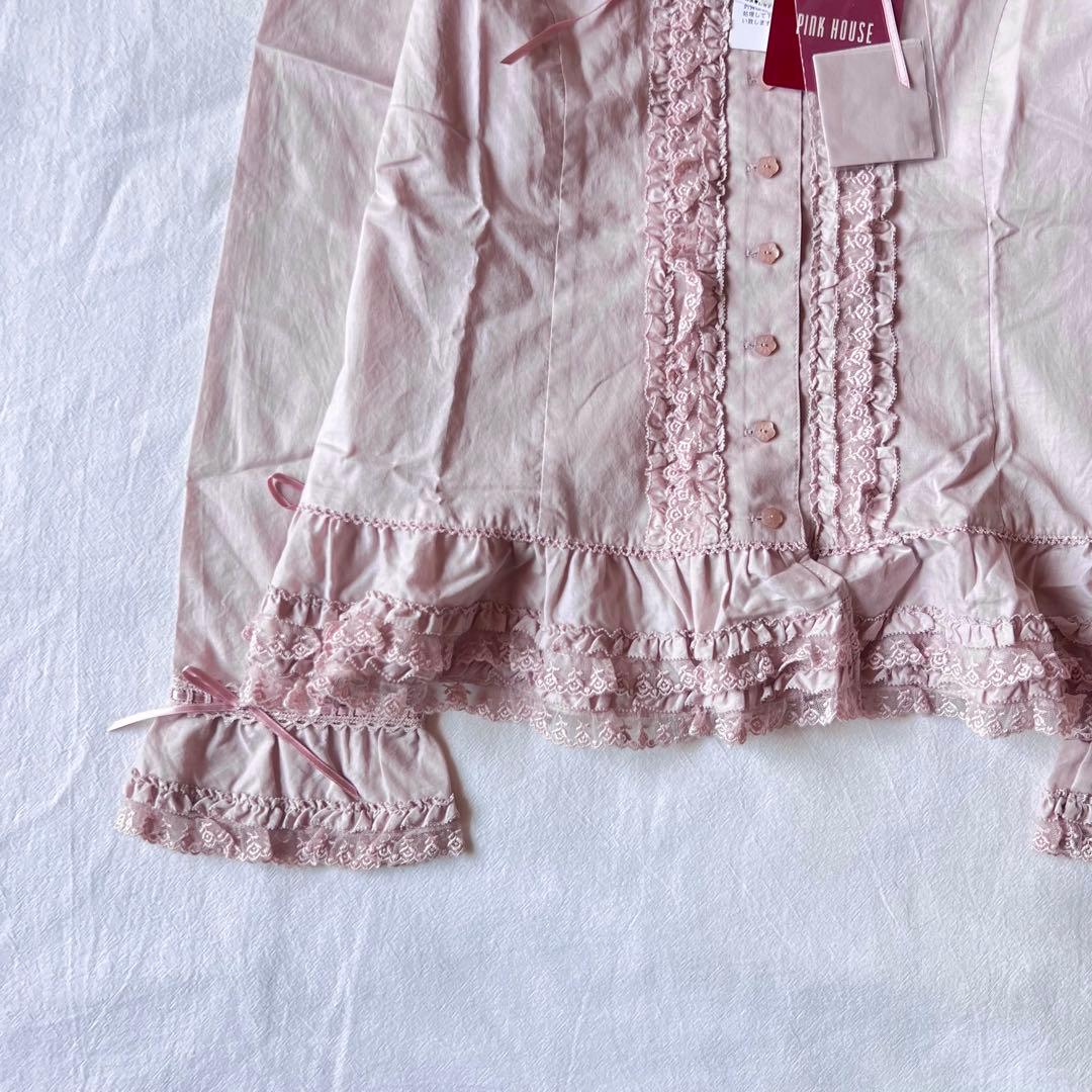 【新品】PINK HOUSE タグ付き チュニック シャツ フリル ピンク 希少