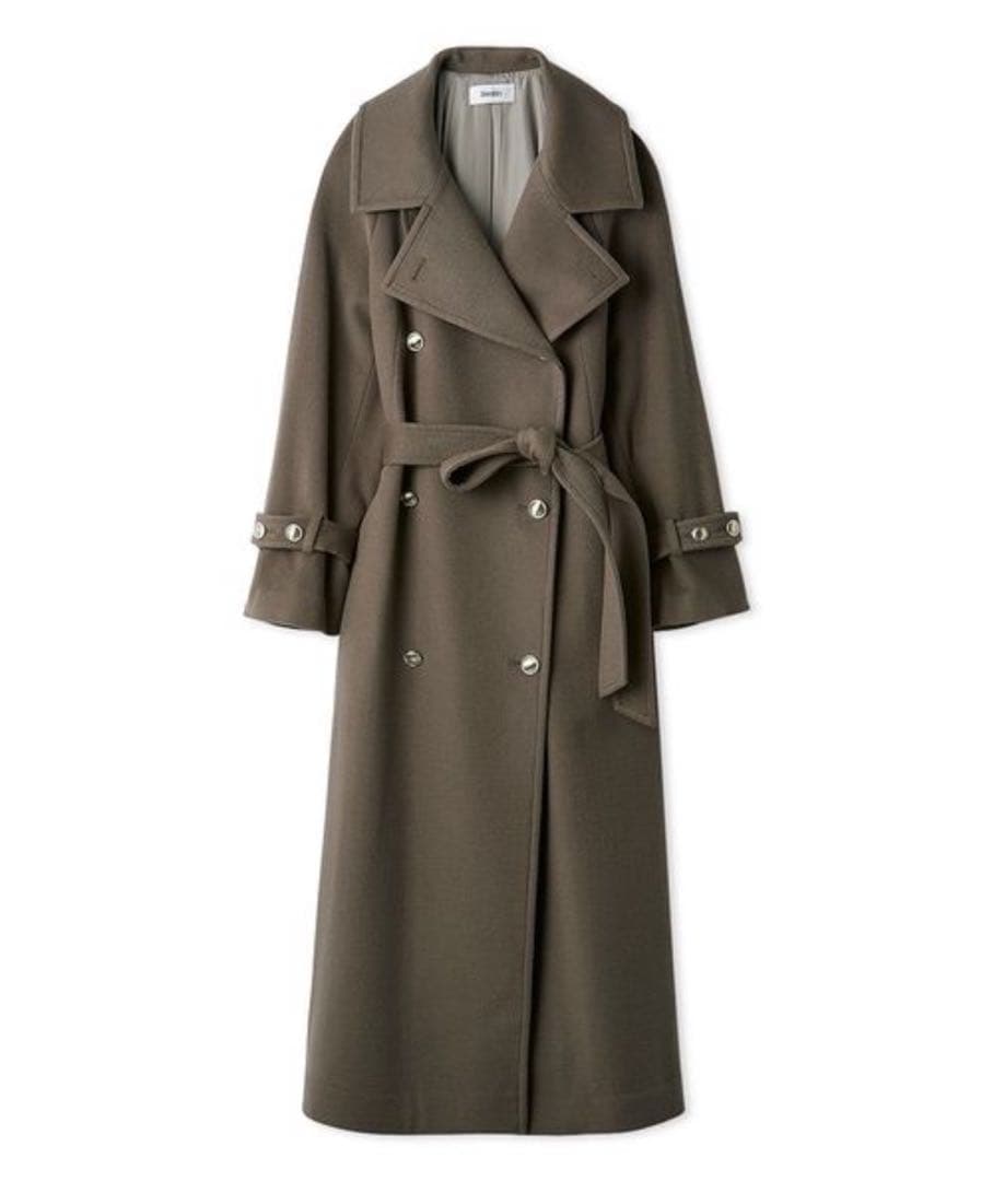 ウールカシミヤスタンドカラーコート