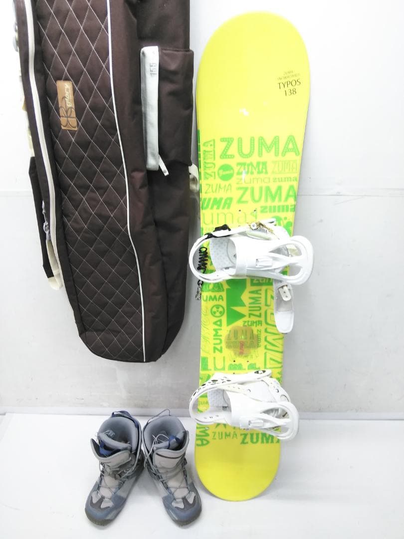 レディース ジュニア向け スノーボード3点セット ZUMA138+ブーツ23.5