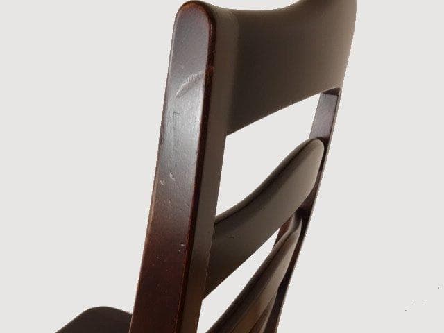 北海道民芸家具　HM645　ラダーバックチェア　再塗装済　USED