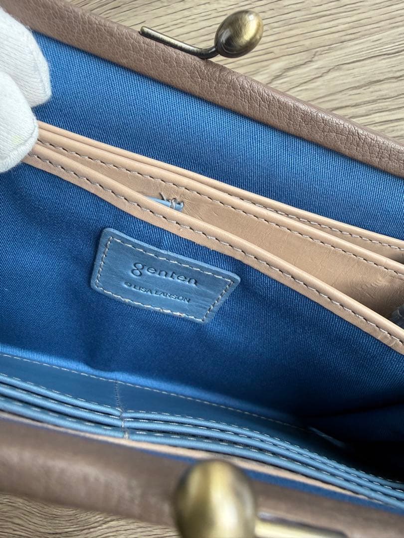 【美品】ゲンテン リサラーソン　genten がま口財布　長財布