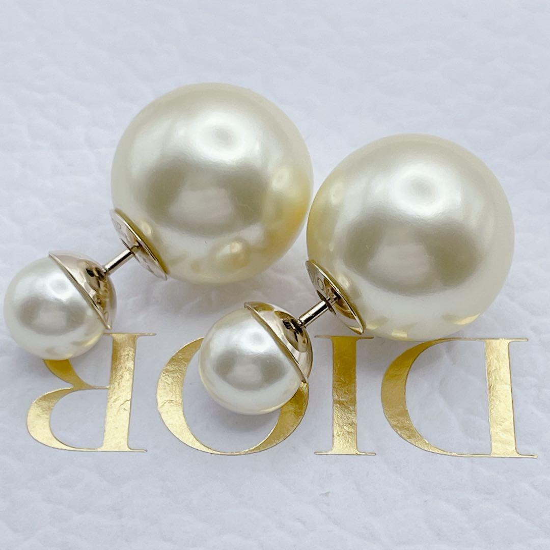 Christian Dior ピアス　パール　トライバル　ゴールド　ディオール