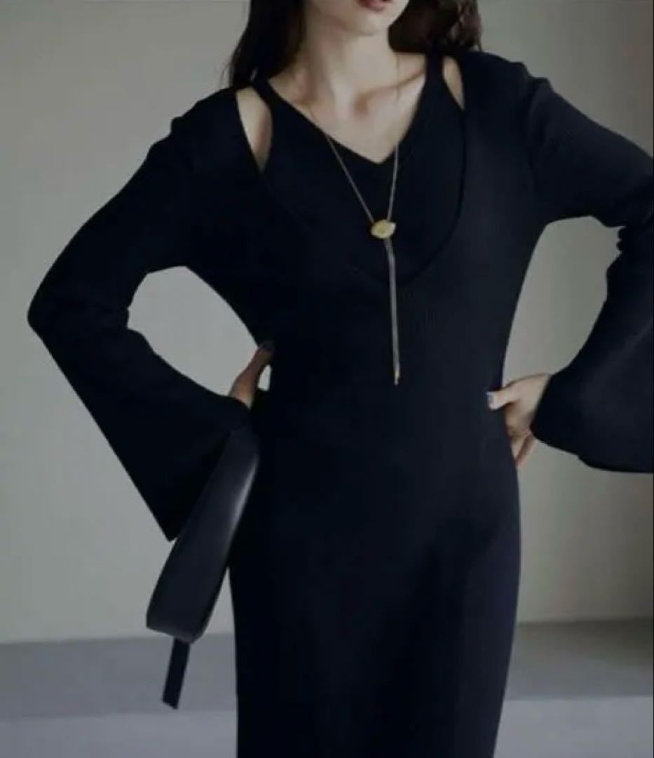 ワンピース AMERI vintage LAYERED KNIT DRESS