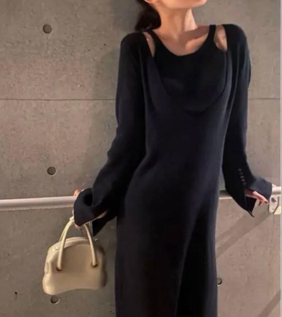 ワンピース AMERI vintage LAYERED KNIT DRESS