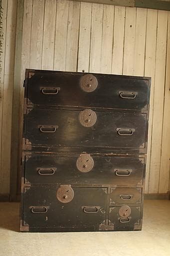 達*師様 丸金具庄内箪笥　4杯　タンス　収納　古家具　古民家　時代家具