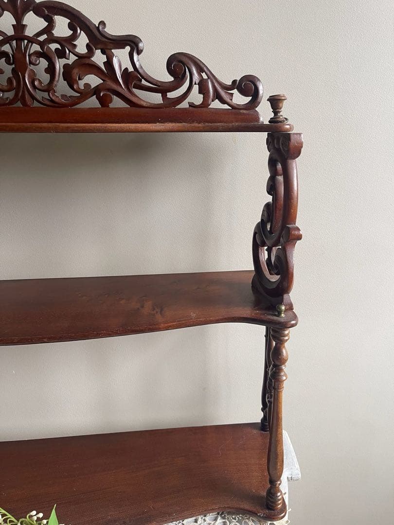 【か4】40 フランス　アンティーク　ナポレオン　シェルフ　棚
