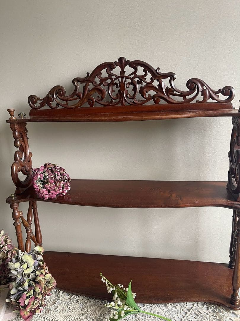 【か4】40 フランス　アンティーク　ナポレオン　シェルフ　棚