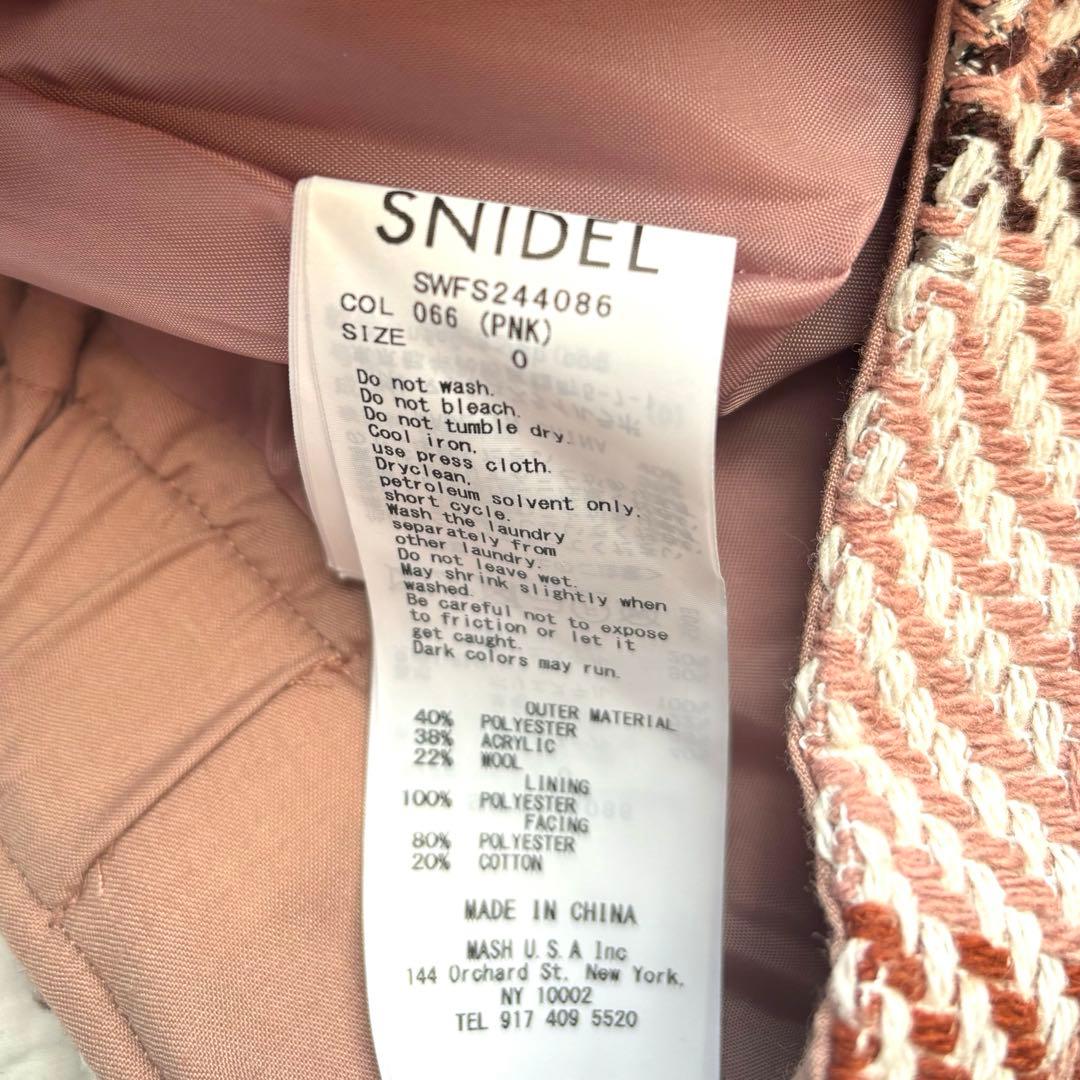 snidel ロービングチェックミニスカート ピンク 0サイズ