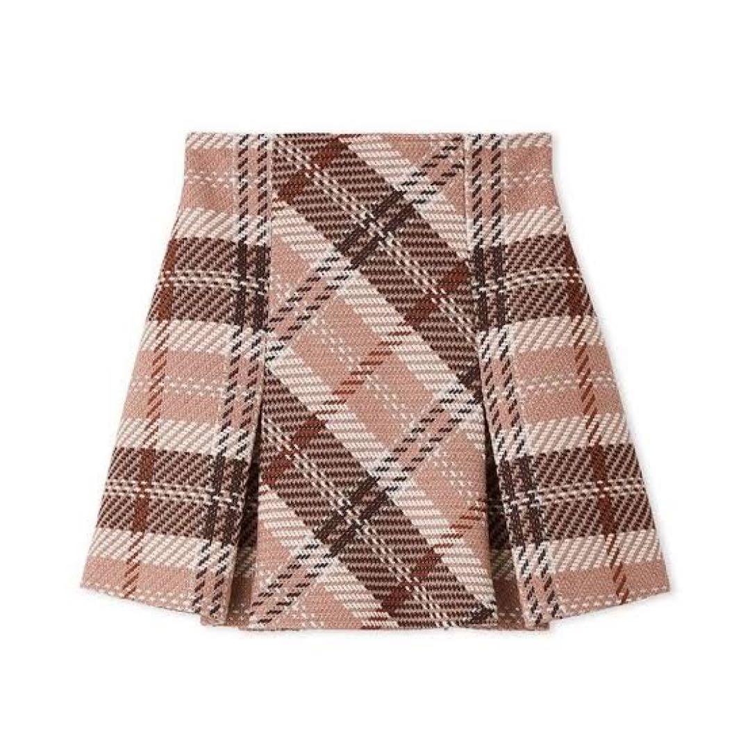 snidel ロービングチェックミニスカート ピンク 0サイズ
