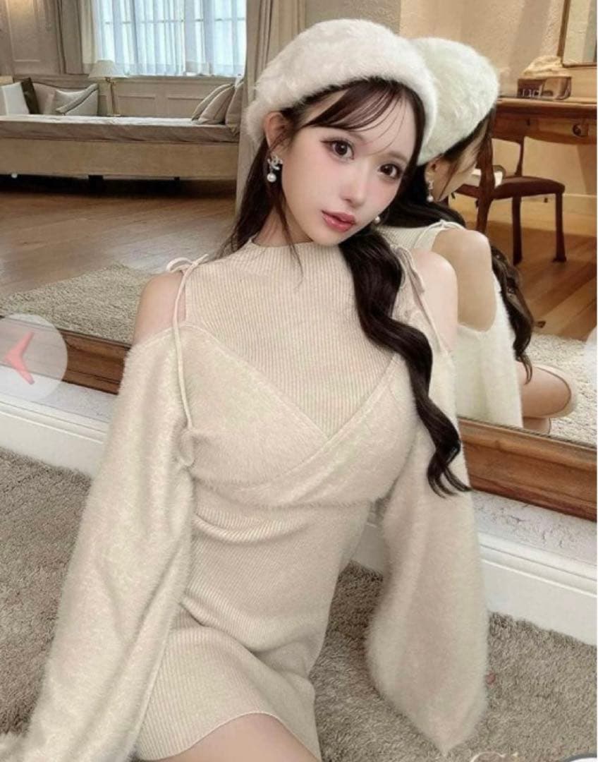 cherimi シェリミー　アンサンブルニットワンピース