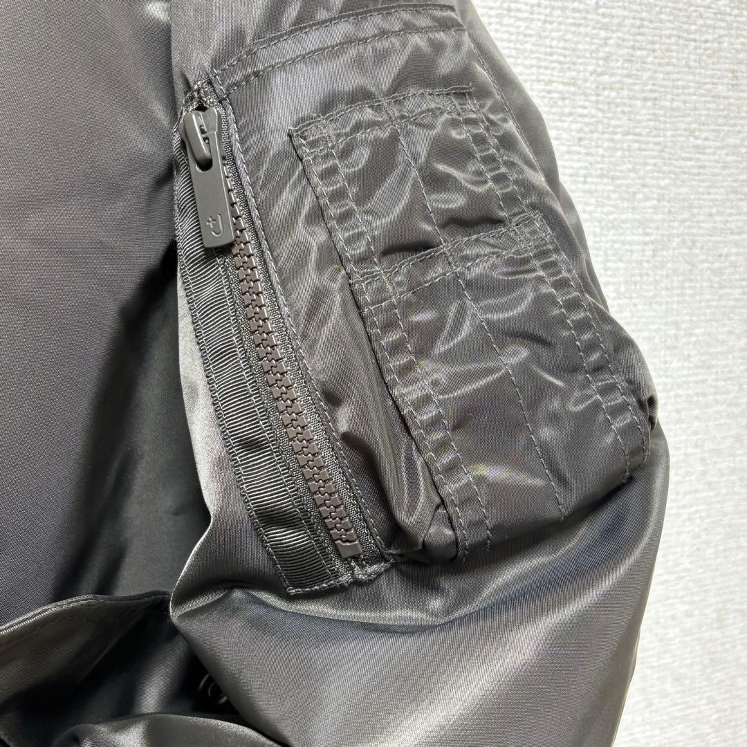UNIQLO +J MA-1 フライトジャケット ダウン ダークグレー S 美品