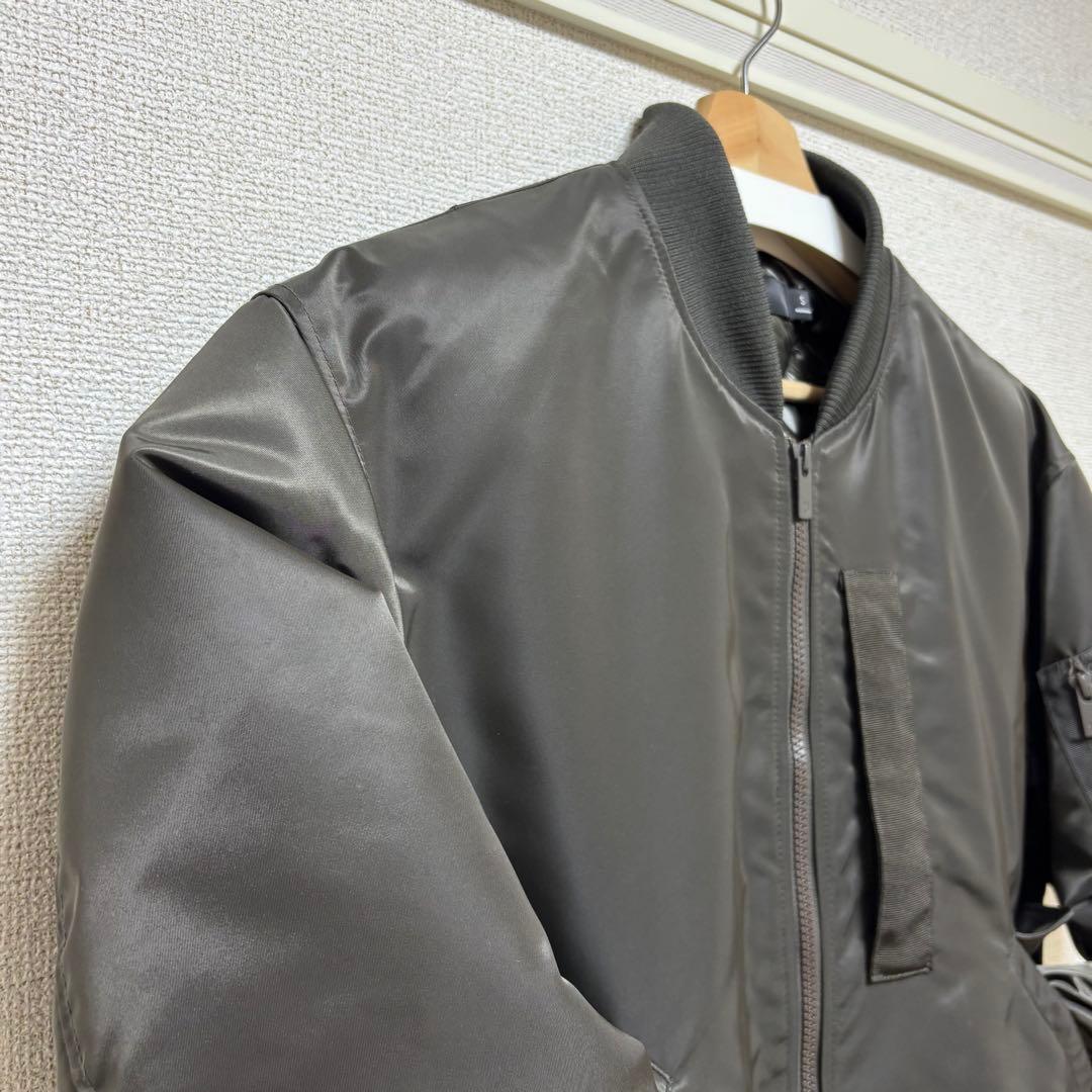 UNIQLO +J MA-1 フライトジャケット ダウン ダークグレー S 美品