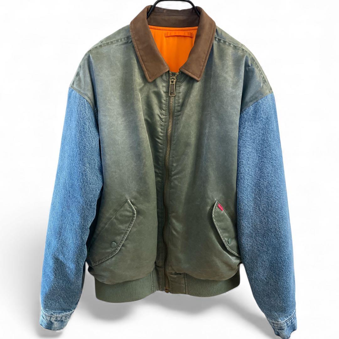 ジャケット・アウター Supreme Denim Sleeve Ma-1 \"Olive\"
