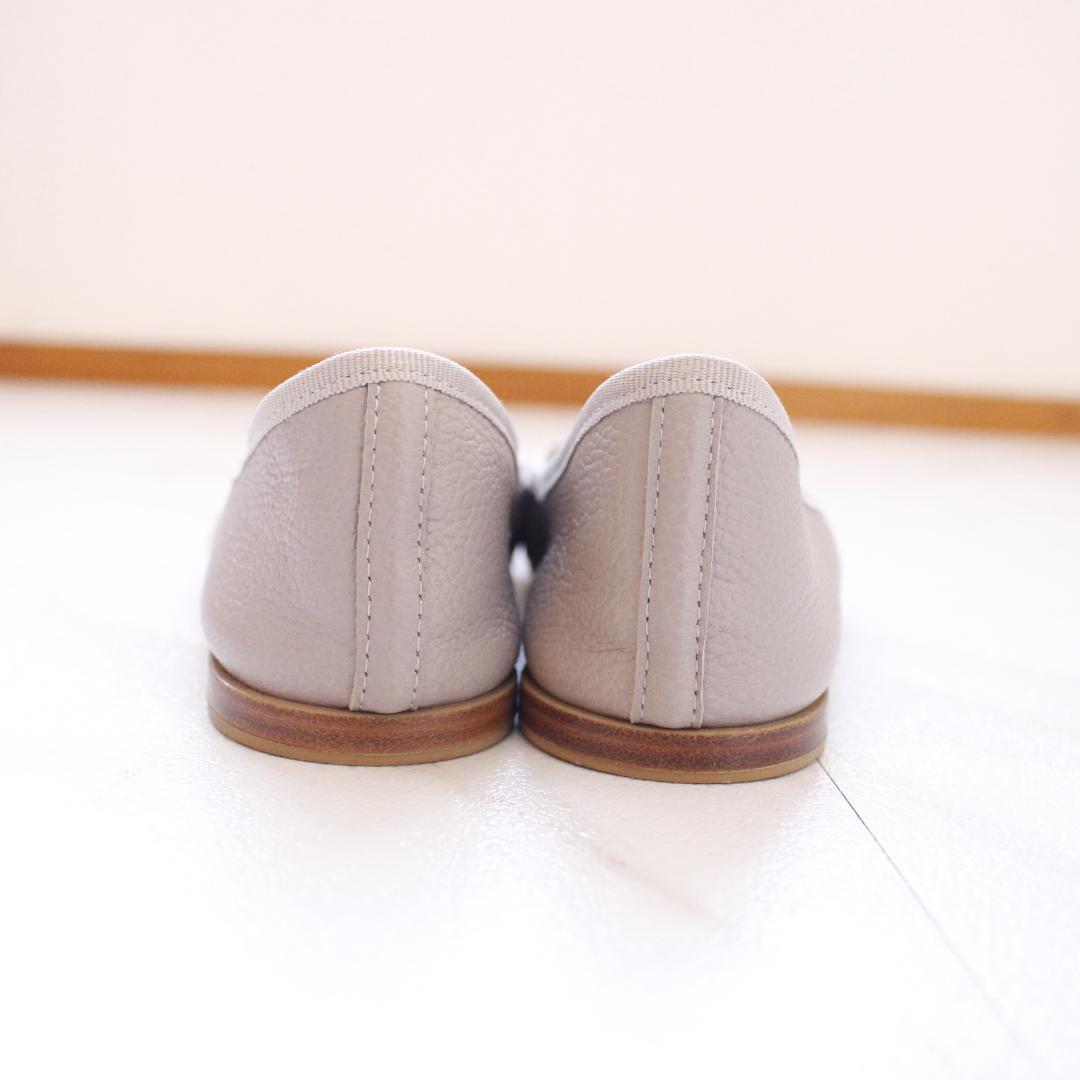 repetto レザー サンドリヨオン 39 グレー フラットシューズ