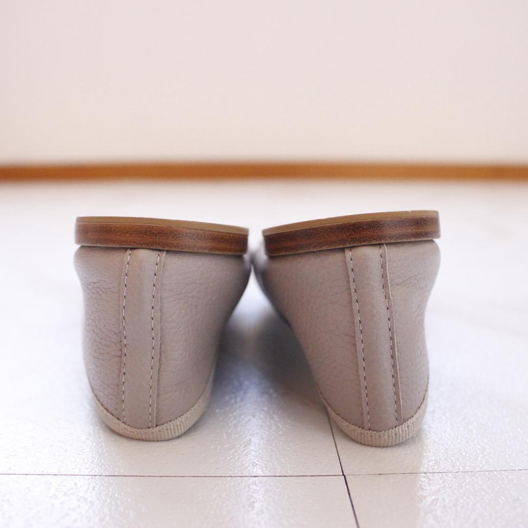 repetto レザー サンドリヨオン 39 グレー フラットシューズ