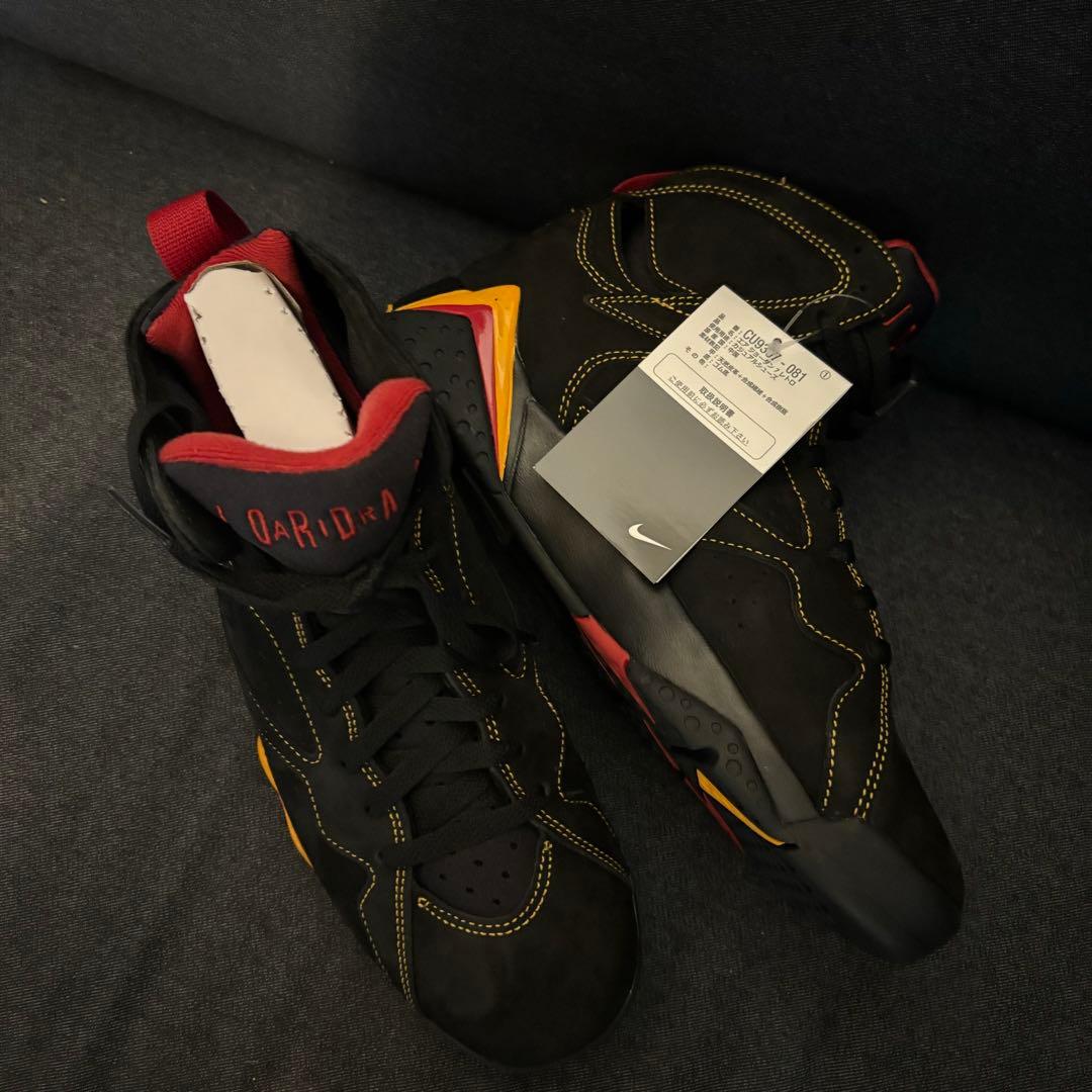 【レア新品】エアジョーダン7レトロ ブラック/レッド/イエロー