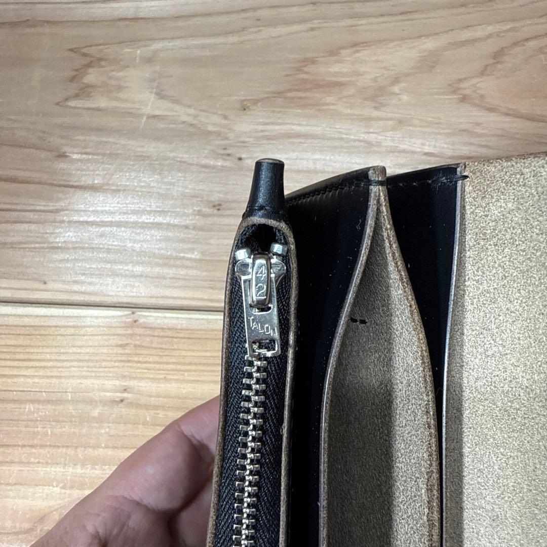 クロムエクセル ホーウィン トラッカーウォレット3層 茶芯 タロンジッパー Ni