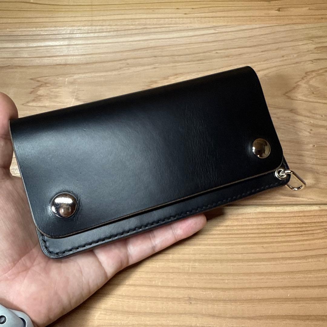 クロムエクセル ホーウィン トラッカーウォレット3層 茶芯 タロンジッパー Ni