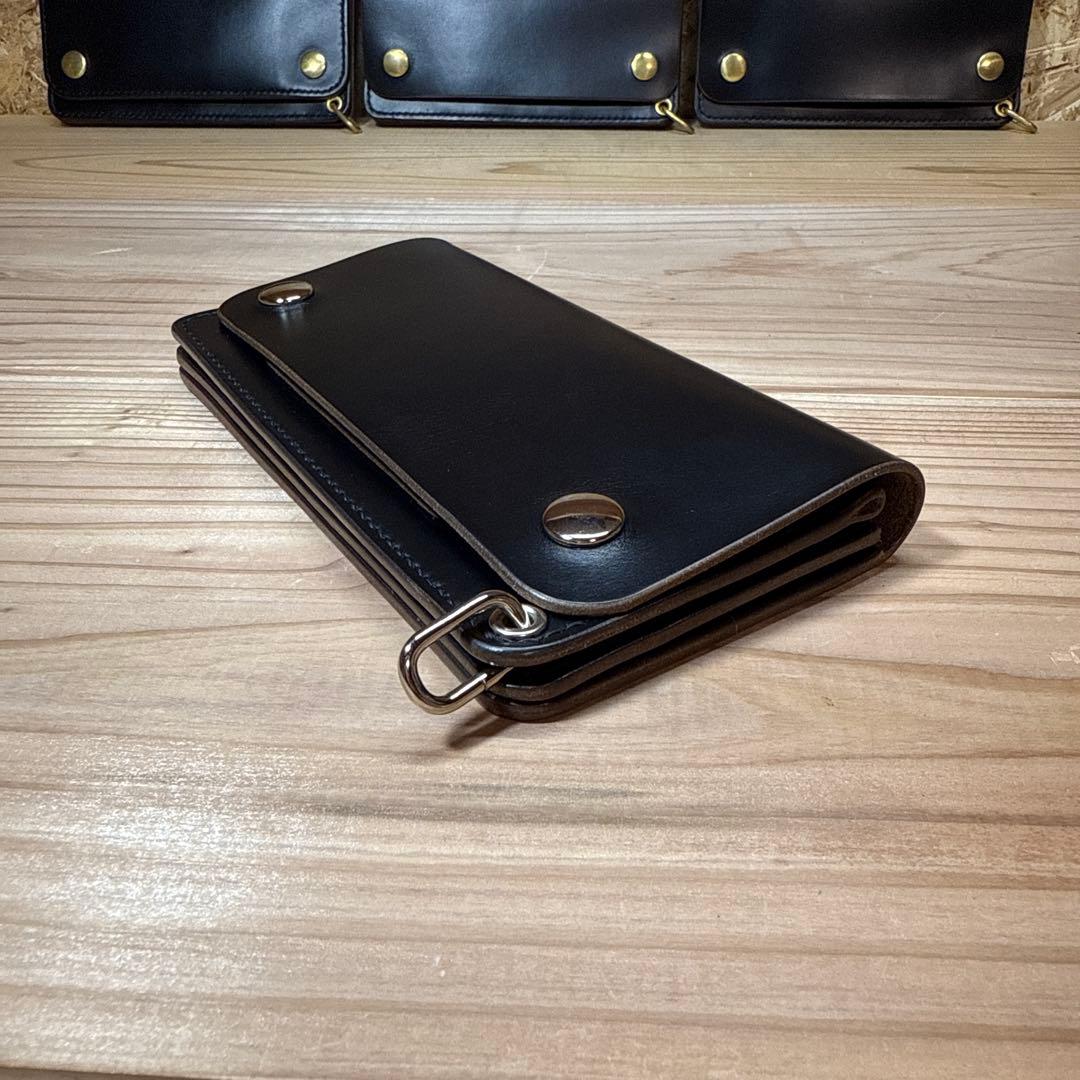 クロムエクセル ホーウィン トラッカーウォレット3層 茶芯 タロンジッパー Ni